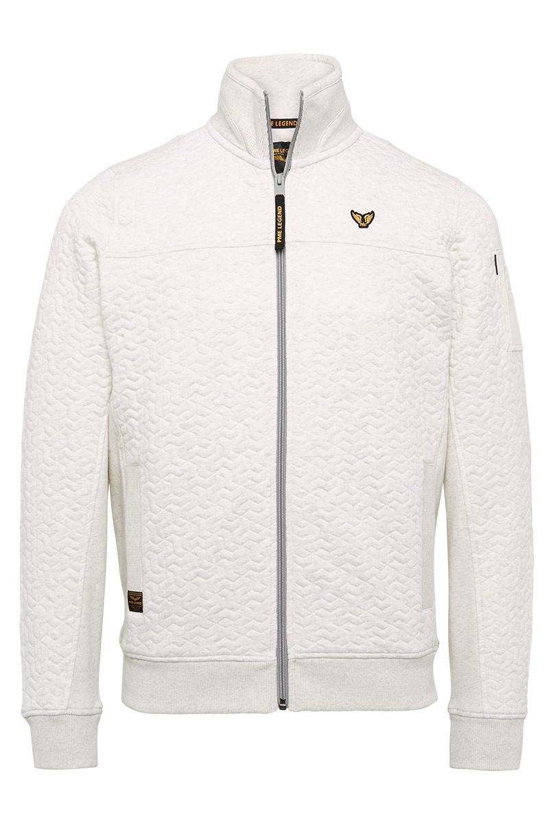 PME Legend Zip jacket jacquard interlock swea Grijs-1 1