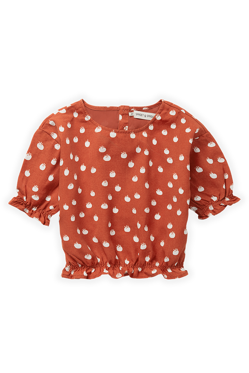 Sproet & Sprout cropped top tomato print Rood-1 1