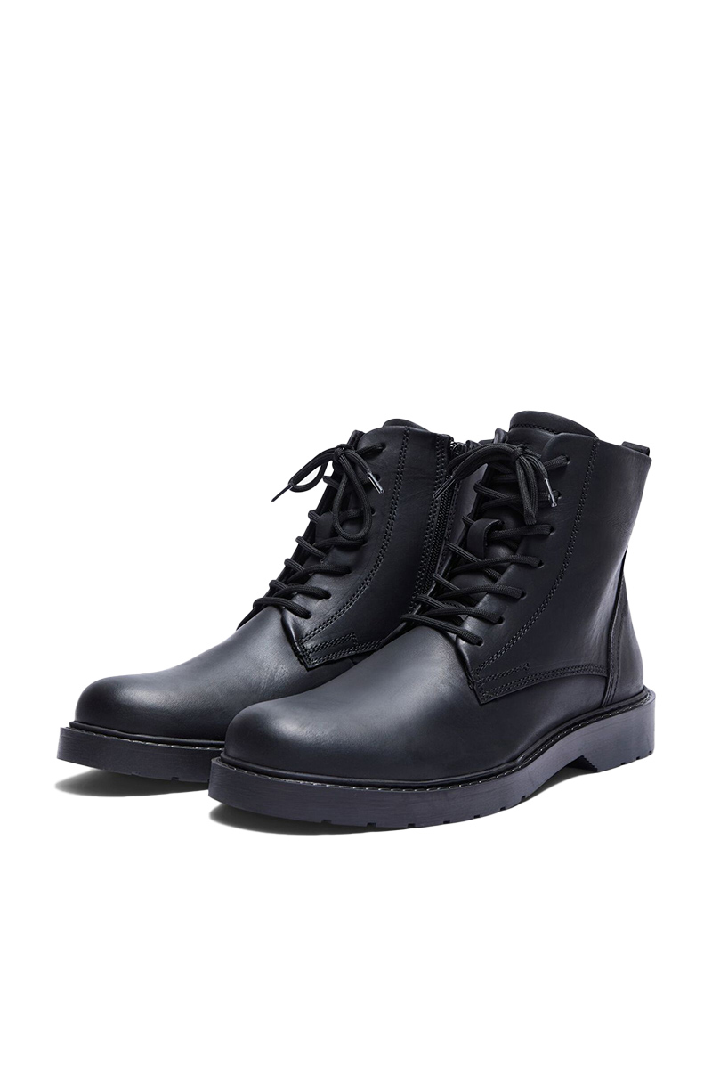 Selected SLHTHOMAS LEATHER BOOT B NOOS Zwart-1 1