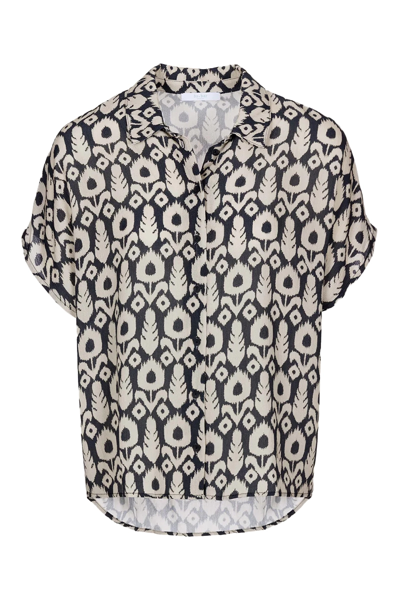 By Bar karly ikat blouse bruin/beige-1 1
