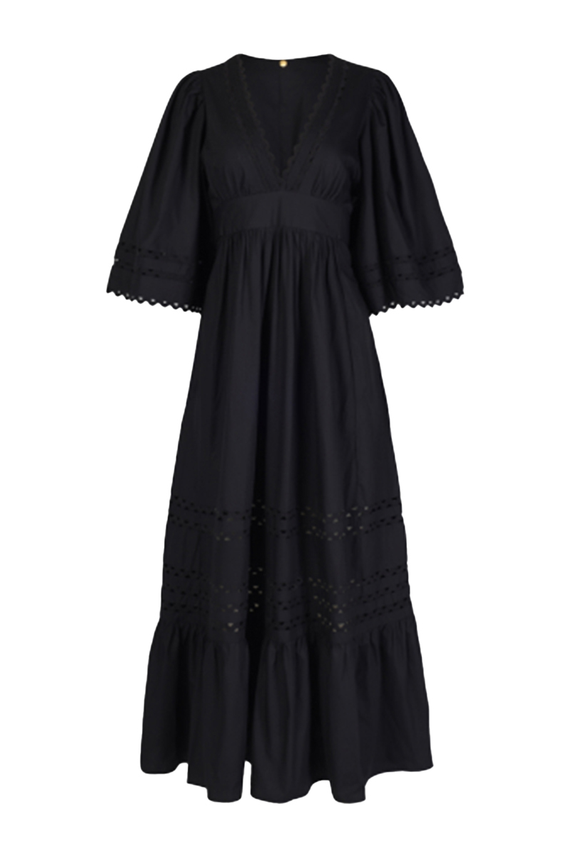 Antik Batik Dames jurk Zwart-1 1