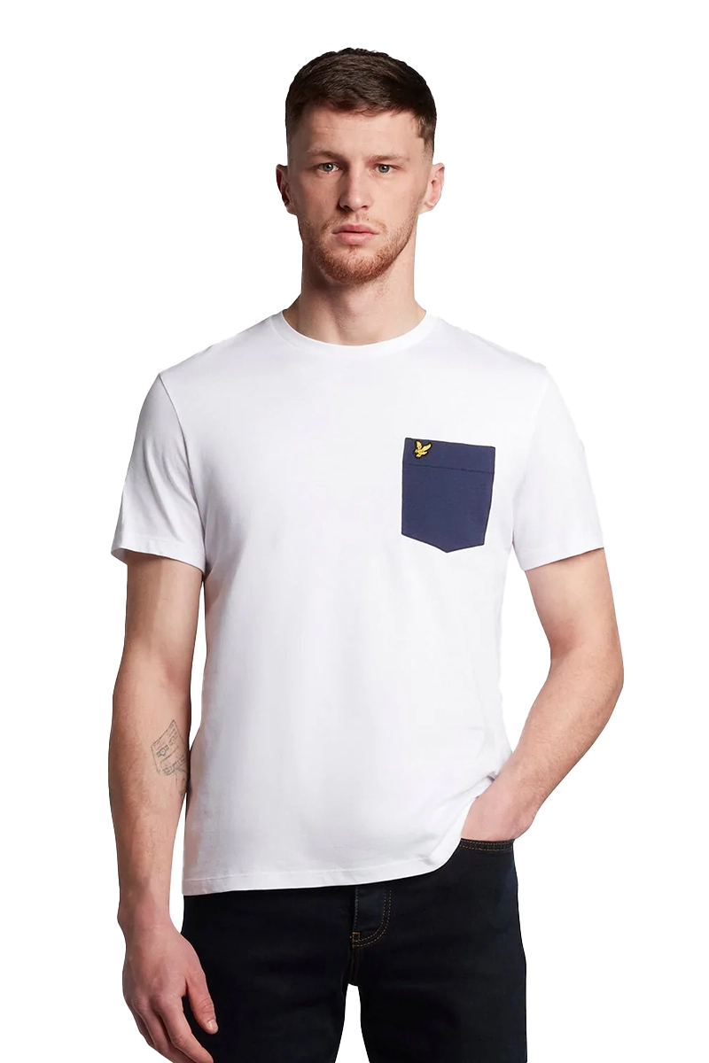 Lyle & Scott Contrast Pocket T-Shirt Wit-1 1