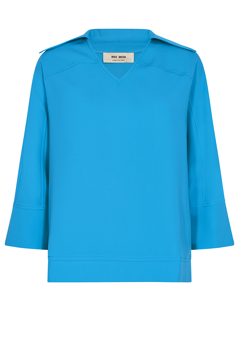 Mos Mosh Cally leia blouse Blauw-1 1