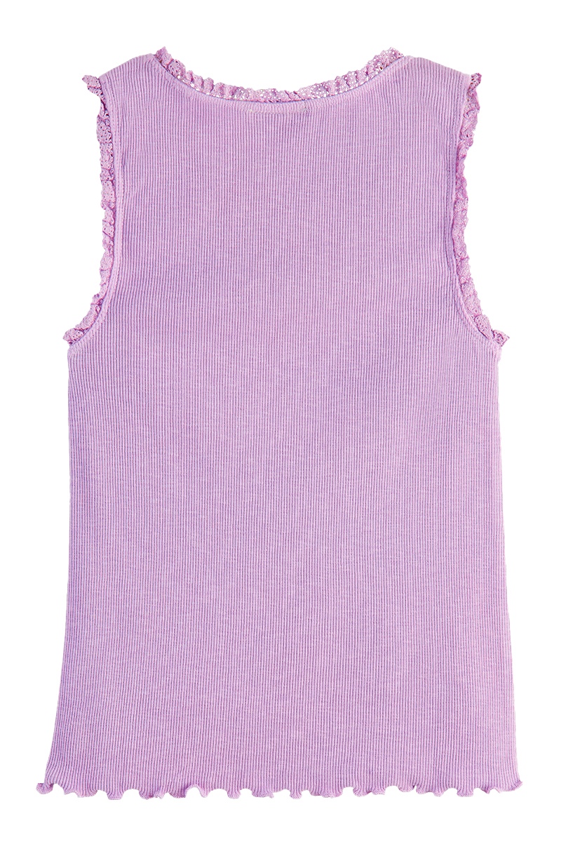 Scotch & Soda Fitted rib tank-top Paars-1 2