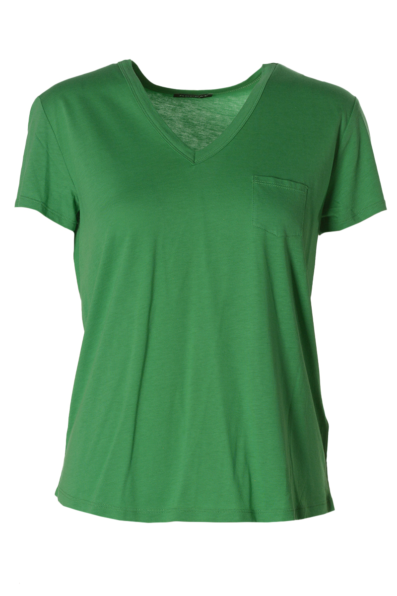 Repeat Dames t-shirt korte mouw Groen-1 1