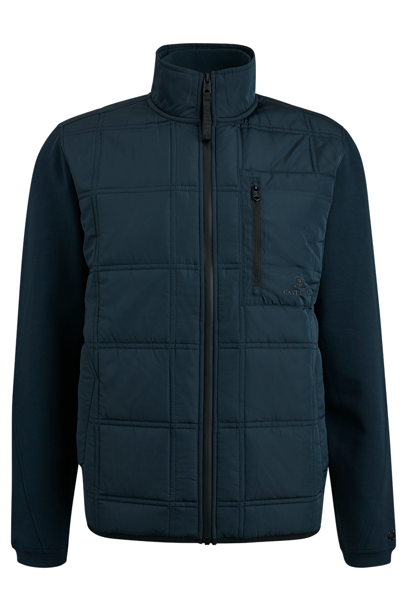 Cast Iron Bomber jacket cotton polar fleece Blauw-4 1