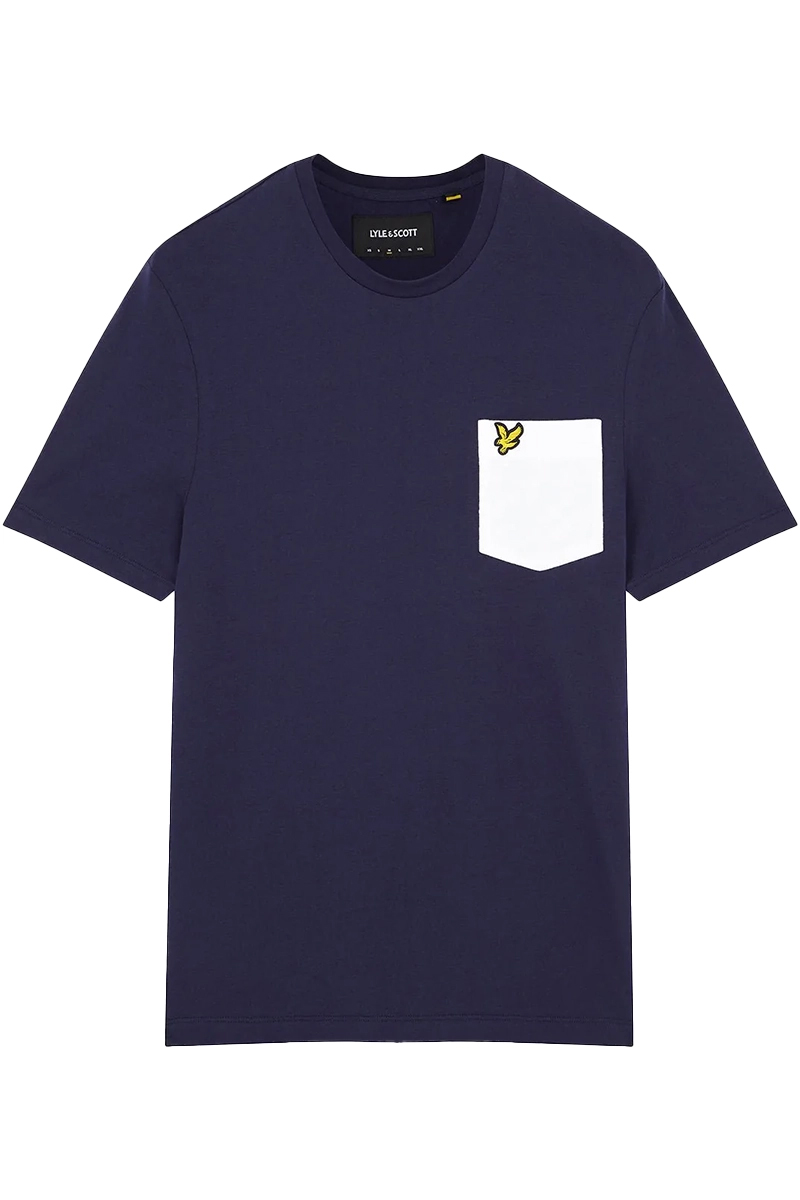 Lyle & Scott Contrast Pocket T-Shirt Blauw-1 1