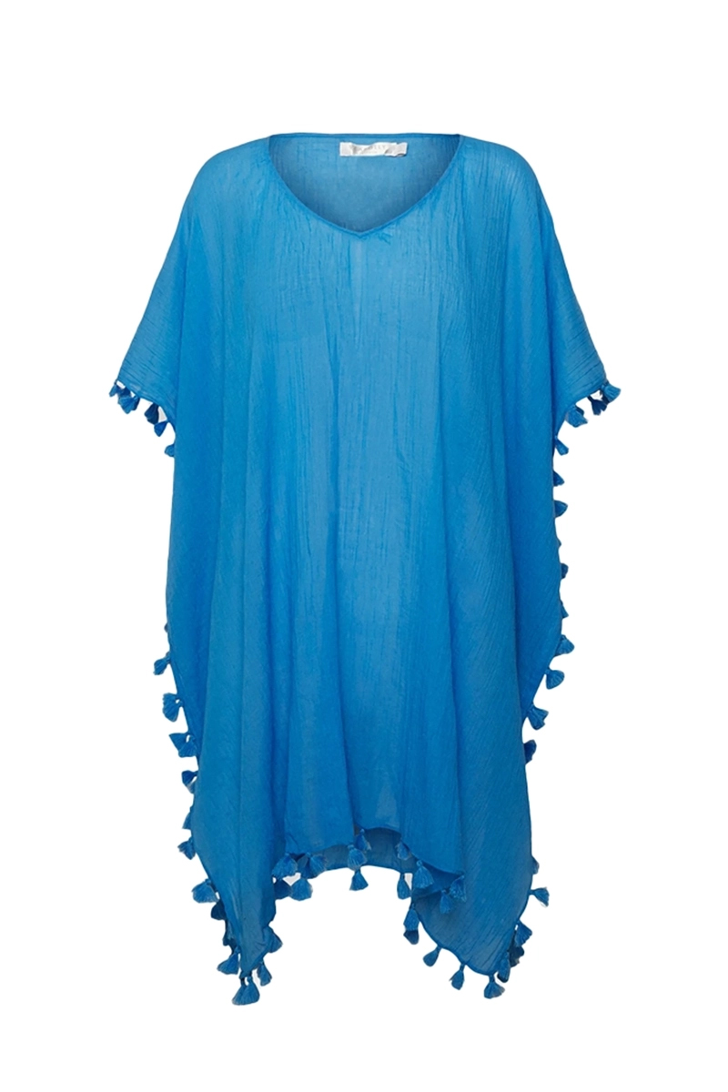 Seafolly Bad/beach dames blouse strand Blauw-1 1