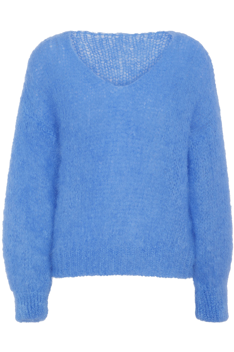 Americandreams Milana LS mohair knit Blauw-2 1