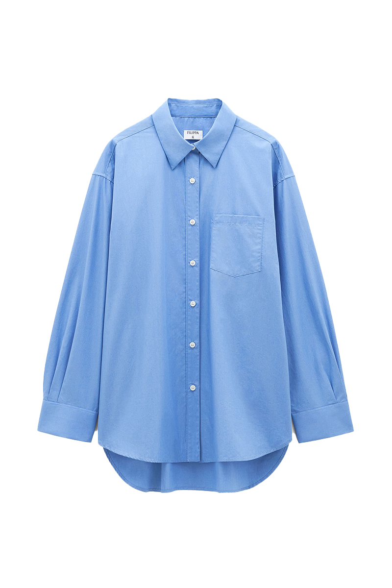 Filippa K Dames blouse lange mouw Blauw-1 1