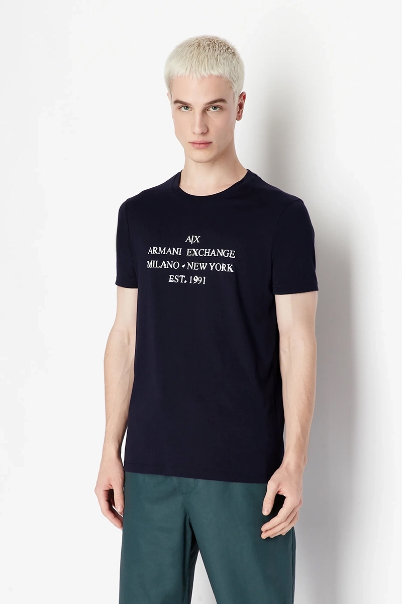 Armani Exchange T-shirt Blauw-1 2