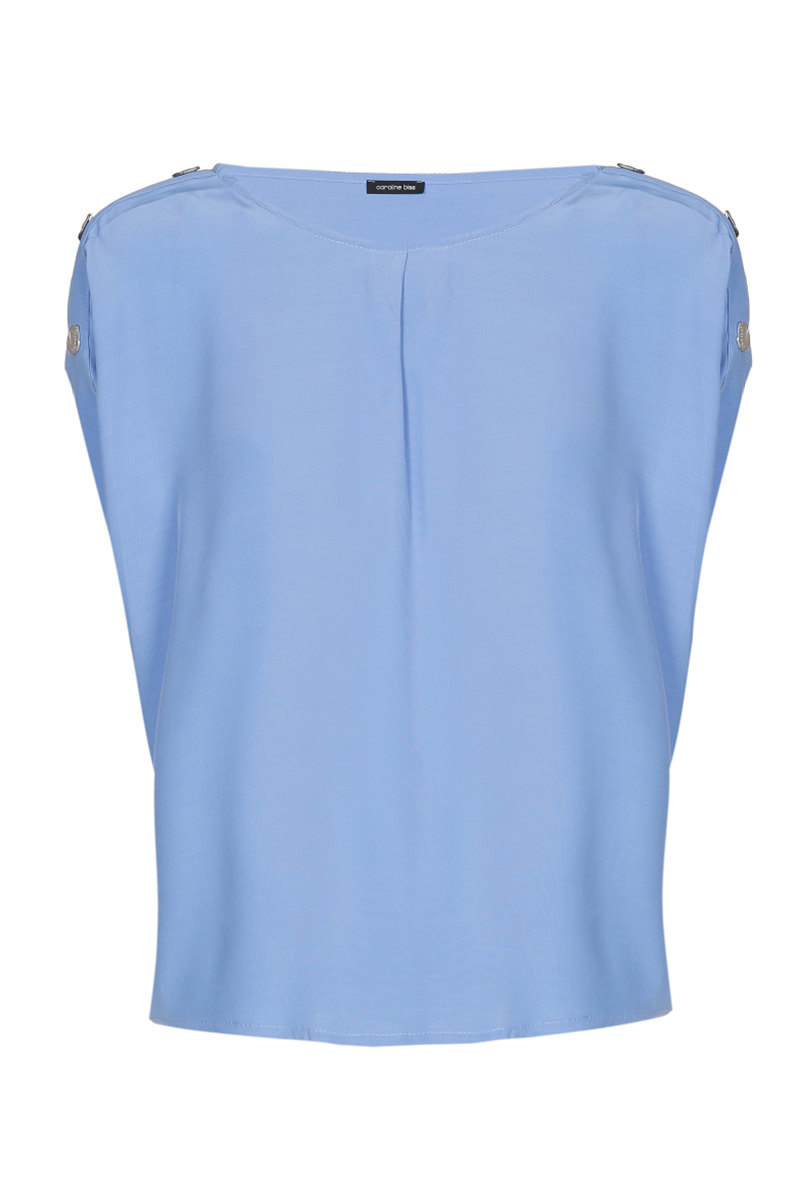 Caroline Biss Dames blouse lange mouw Blauw-1 1