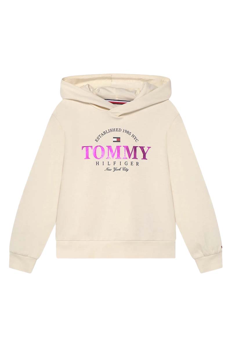 Tommy Hilfiger Tommy foil graphic hoodie Ecru-1 1