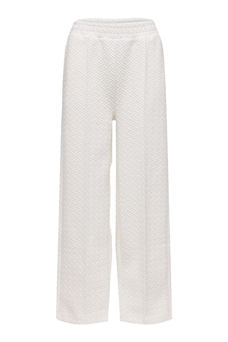 Selected SLFDENISE MW WIDE SWEAT PANT B Wit-1 1