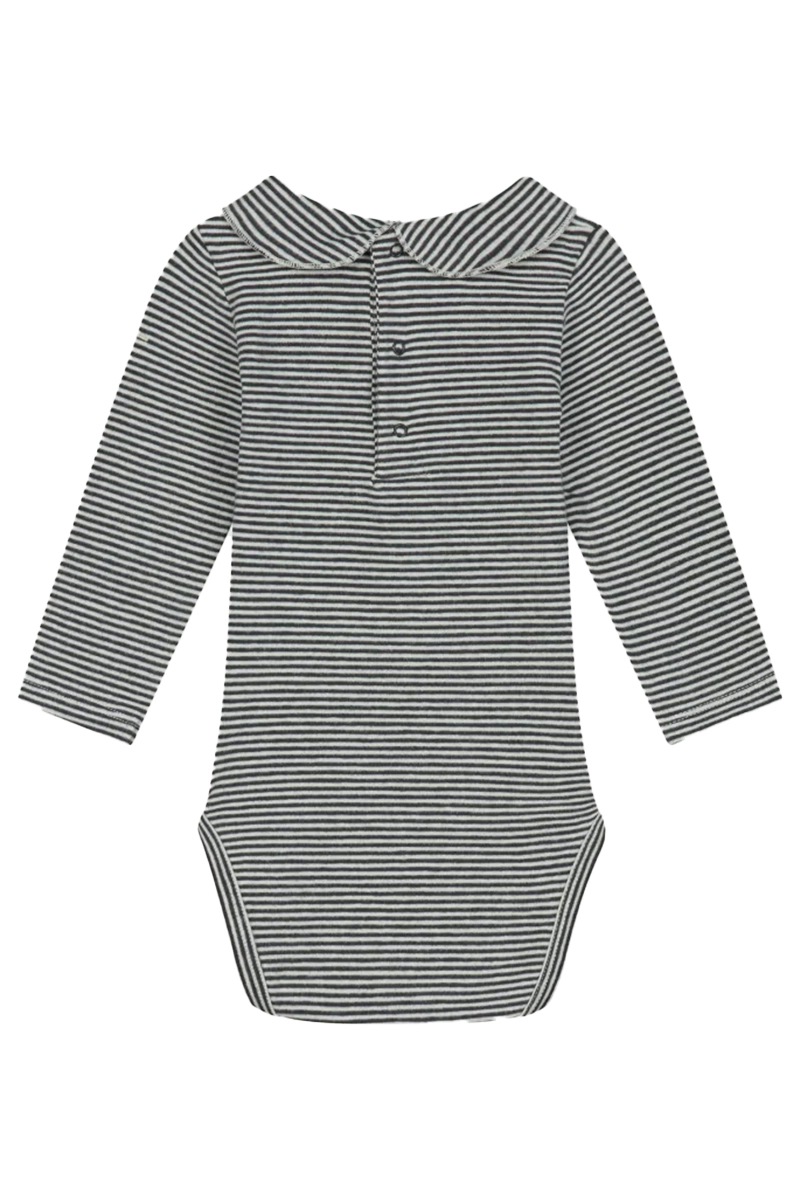 Gray Label Baby collar onesie Zwart-1 3