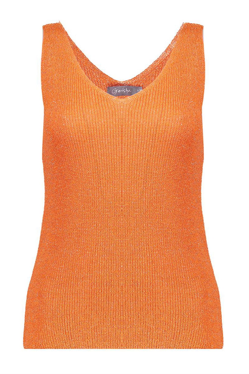 Geisha Singlet knitted lurex Oranje-1 1