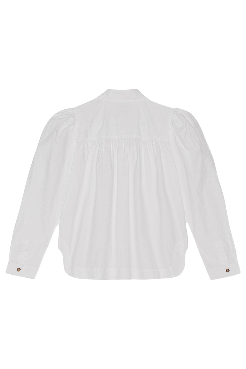 Ganni Dames blouse lange mouw Wit-1 5