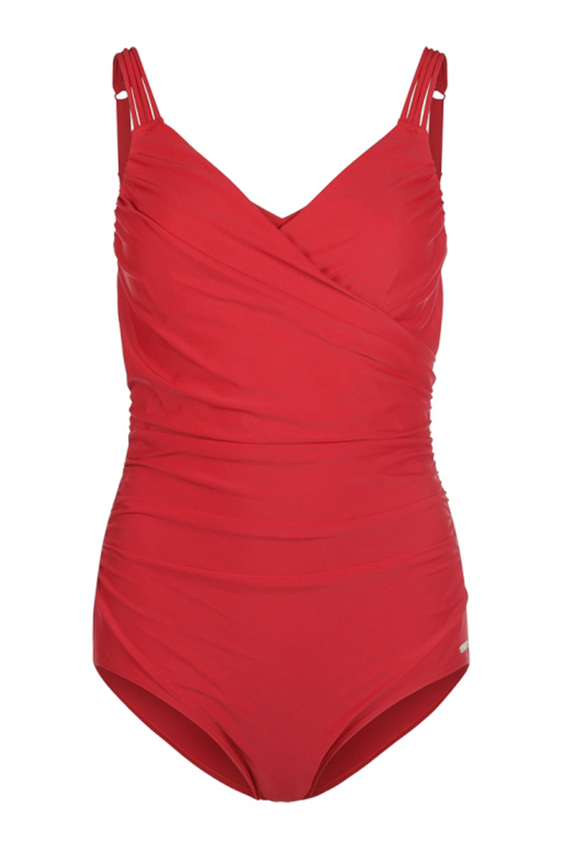 Mila by van Gennip SWIMSUIT OVERLP AND BAIDED STRAPS Rood-1 1