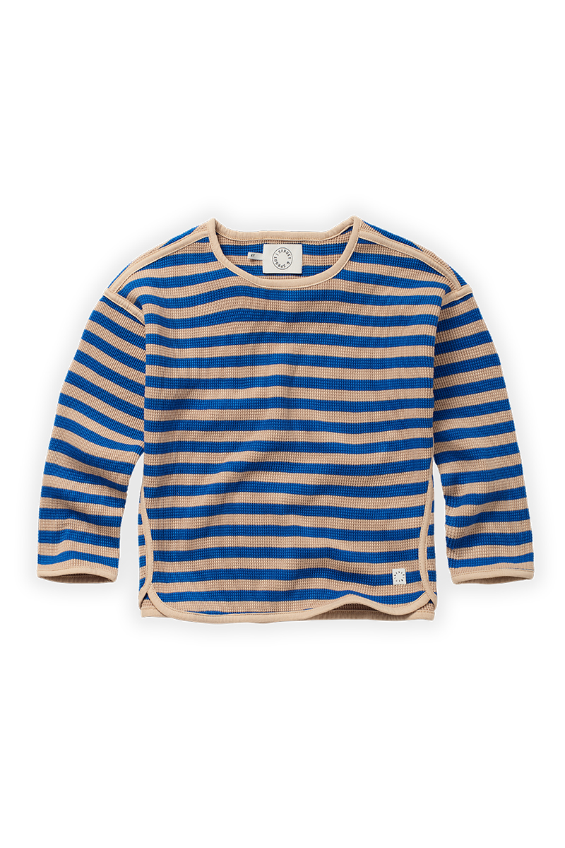 Sproet & Sprout sweatshirt knitted stripes Blauw-1 1