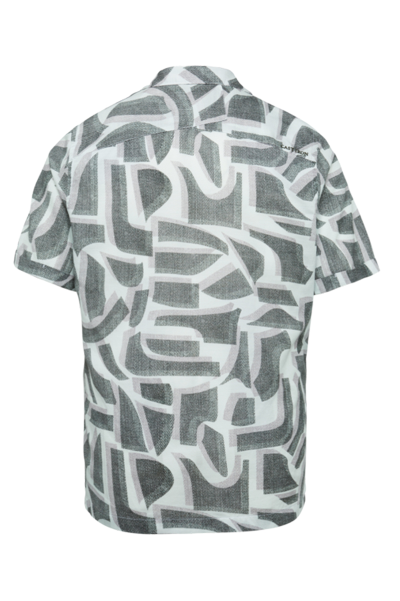 Cast Iron Short Sleeve Shirt Print on Tencel Wit-2 2
