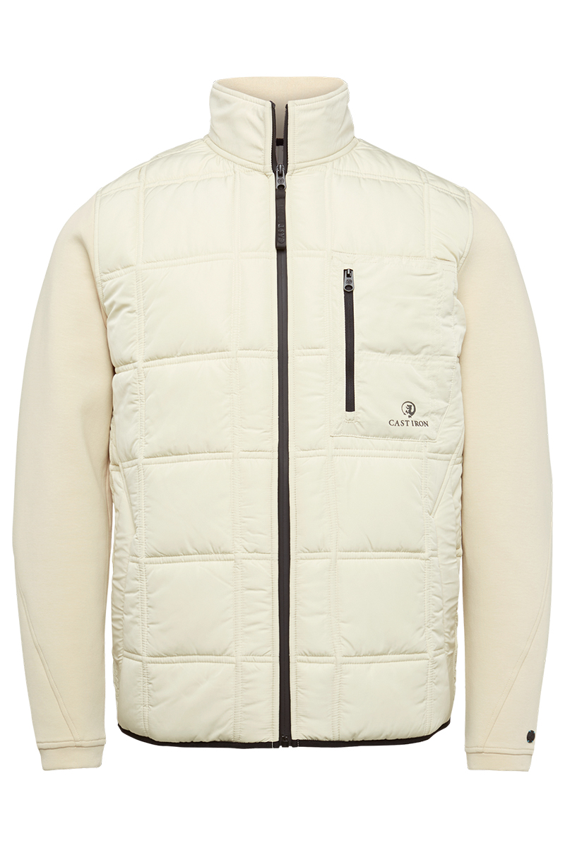 Cast Iron Bomber jacket cotton polar fleece bruin/beige 1