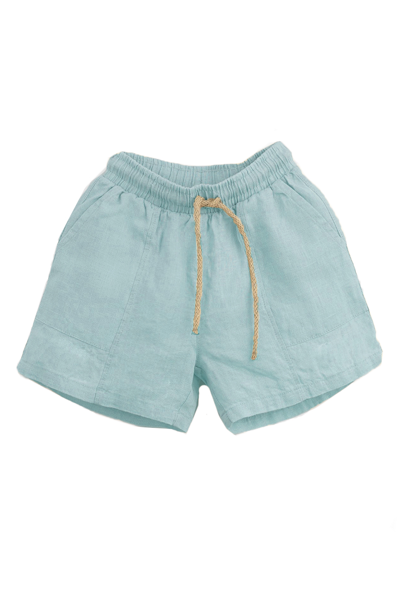 Play Up linen shorts Blauw-1 1