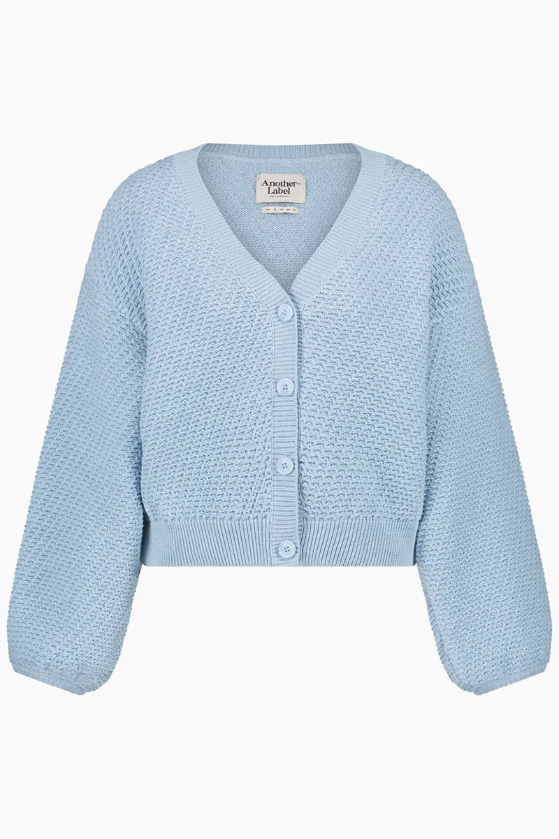 Another Label Zhour knitted cardigan Blauw-1 1