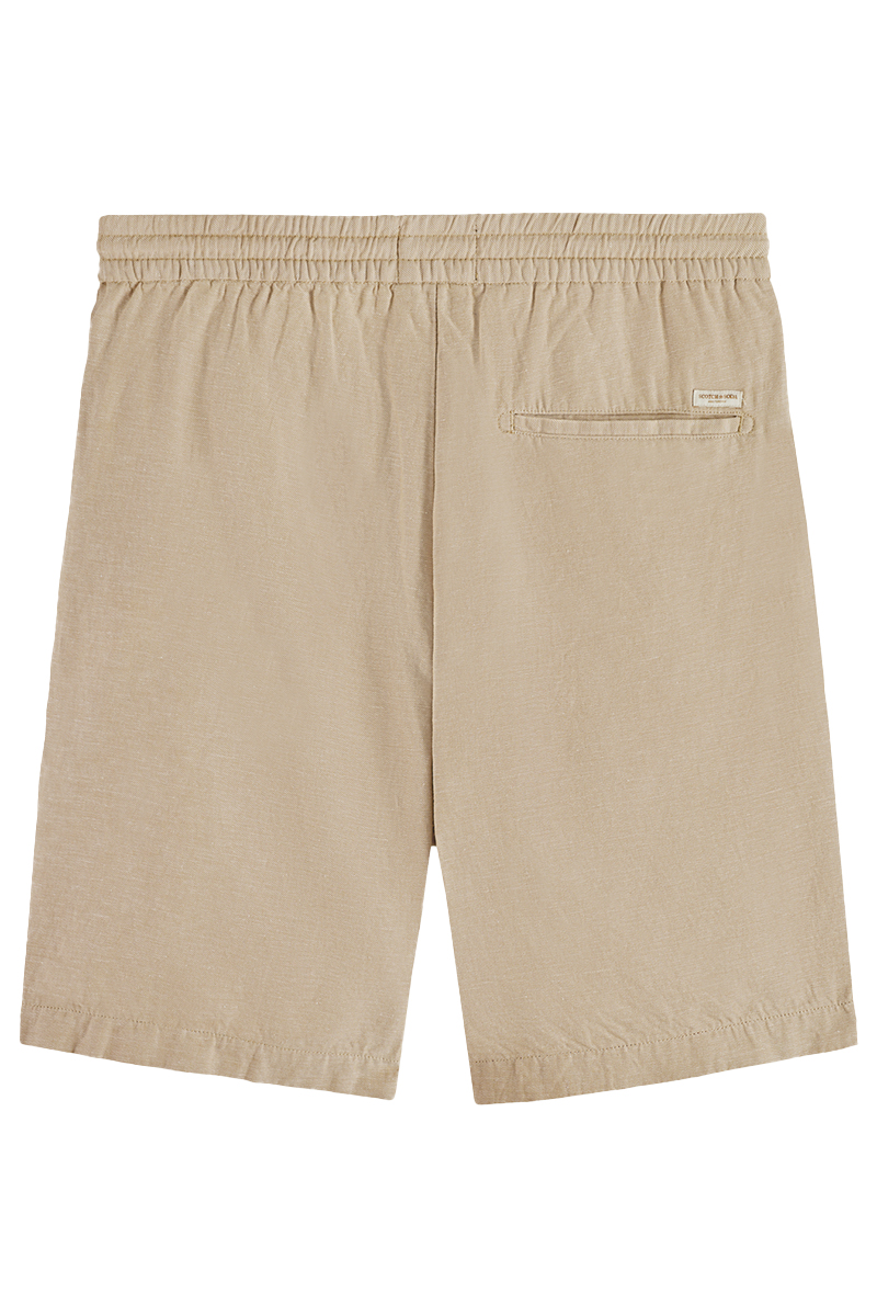 Scotch & Soda Fave - cotton-linen jogger shorts bruin/beige-1 3