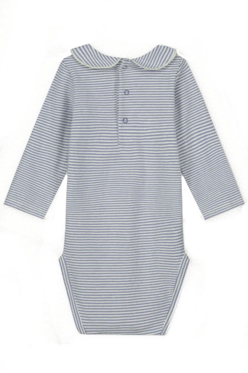 Gray Label Baby collar onesie Blauw-1 2