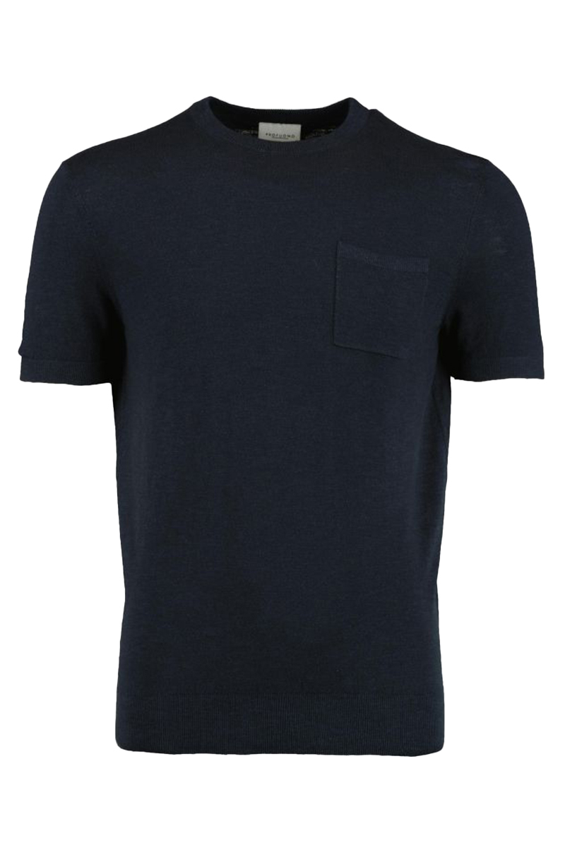 Profuomo PULLOVER SS NAVY Blauw-1 1